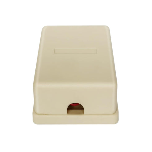 NECABLES Phone Jack Surface Mount Dual Port Telephone Jack Box 4 Screw Terminals to 2 RJ11 6P4C Female Ivory...