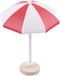 1/12 Dollhouse Beach Umbrella Plastic Deck Chair Umbrella Beach Accessories Aquarium Terrariums Decoration Cake Ornaments - Red M...