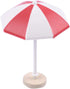 1/12 Dollhouse Beach Umbrella Plastic Deck Chair Umbrella Beach Accessories Aquarium Terrariums Decoration Cake Ornaments - Red M...