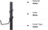 Sunway Tools Shelf Pole Hooks 5-Pack | Utility Hanger Black | Best Solution for Garage Shelving Storage Organization | Use with Metal or Wire Shel...