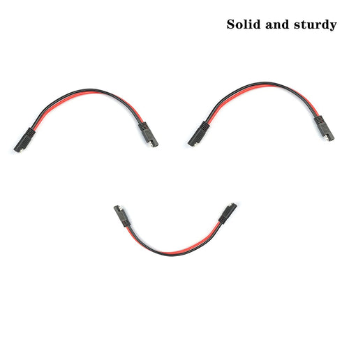 5 Pack 12 Gauge 2 Pin Quick Disconnect Polarized Wire Harness SAE Connector Bullet Lead Cable for Motorcycle Boat Car Tractor - 12in Red and Black...