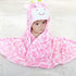Vauwmsr Baby Hooded Blanket Ultra Soft Warm Newborn Infant Swaddle Wrap Bath Shower Towel, 25.6" x 39.4", Pink...