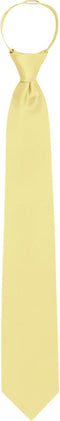 Men's Pre-Tied Solid Color Zipper Neck Tie...