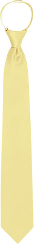 Men's Pre-Tied Solid Color Zipper Neck Tie...