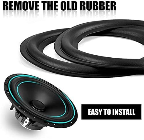 Heyiarbeit 5 Inch Speaker Foam Edge Surround Rings Replacement Parts for Speaker Repair or DIY 4pcs...