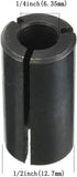 ?????? ???? Pack of 2 Router Collet Set 1/2'' To 1/4'' Dia Chuck Driver Adapter Converter for Woodworking Engraving Machine Tool...
