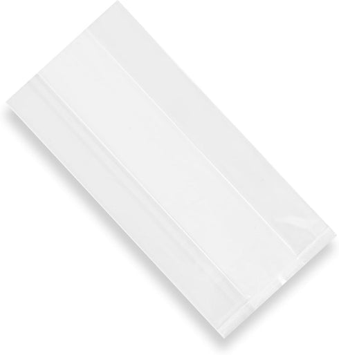 Restaurantware Bag Tek 4 x 2.3 x 8 Inch Gusset Bags 100 Heat Sealable Candy Bags - Food Safe Package Popcorn or Cookies Clear Plastic Treat Bags F...