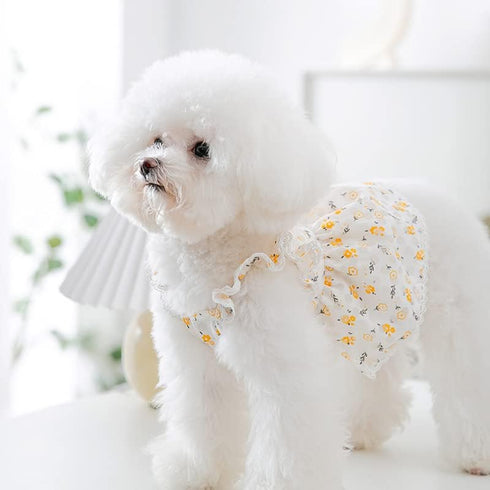 Pet Floral Dress Dog Summer Dress for Small Dog Cats Puppy Princess Dress for Party Holiday Birthday Costume Pet Clothing Outfits for Small Medium...