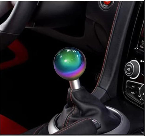 Shifter Knob Chrome Aluminum with 3 Adapter M8 M10 M12 x 1.25 Shift Lever(Blue)...