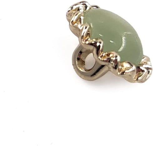 Clear Green Resin Inlaid Gravel Sewing Shank Buttons 20Pcs - 11.5mm, 15/32"...