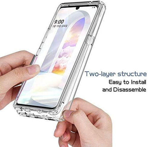 VIESUP Crystal Cellular Phone Case for LG Velvet 5G / G9, Transparent Shockproof Silicone Soft Case Cover with Camera Lens Protection...