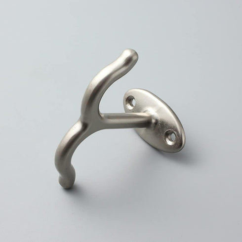 Zinc Alloy Double Prong Ceiling Hook,6 pcs Under The Table Hook Coat Hook for Closet Top Bathroom Kitchen Cabinet Garage...