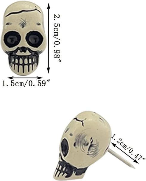 Ackron Skull Push Pins, Decorative Creative Thumbtack, Office Tacks for Bulletin Board, Cork Boards, Map, Photo, Wall Fixed, Picture, Paper, Memo,...