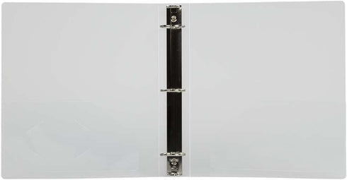 JAM PAPER Plastic 1.5 inch Binder - Clear 3 Ring Binder - Sold Individually...