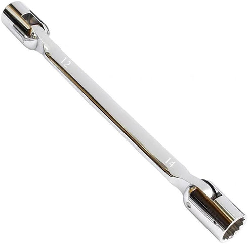 FLZOSPER Metric 12×14mm Double Flexible Socket Wrench, 12 Point...