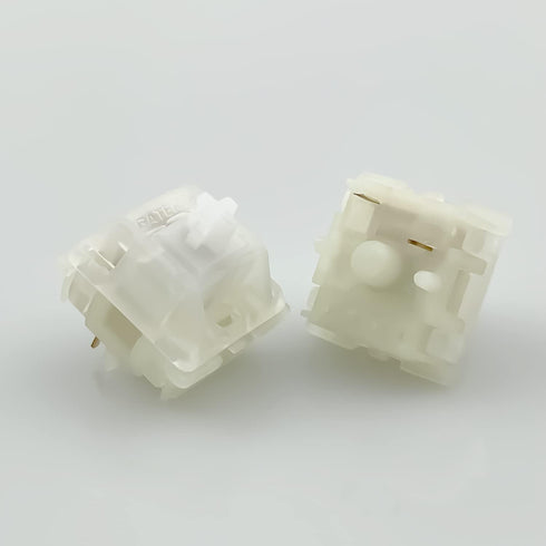 kutethy Gateron Switches Milky White Mechanical Keyboard Yellow 5pins for All MX Mechanical Keyboard(72 Pcs, White)...