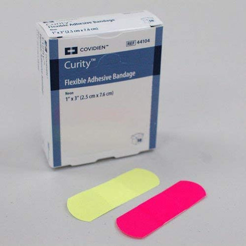 Covidien 44104 Neon Flexible Bandages, Box, 50, Bandages, 3" X 1"...