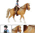 People Horse Riding Figurine Realistic Riding People Action Figure Plastic Horse Rider Model for Farm Animal, Set of 2...