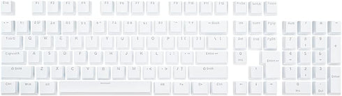 Granvela ABS Keycaps Set for Mechanical Keyboards, 104 Keys | for RGB Backlit | ANSI US-Layout | Campatible with 100% 75% 65% 60% MX Keyboard-Whit...