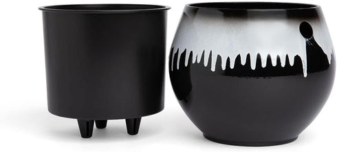 rePotme 6 inch Self Watering Plant Pot for Indoor Plants, African Violets, Succulents, The Aqua Core Collection (Midnight Sky)...