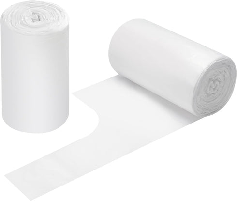 2-4 Gallon Portable Trash Bags,60 Counts Thicken portable Small Garbage Bags for Office, Kitchen,Bedroom Trash Can,Strong Trash Bags?White?...