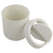 Tiny Trash Can with Swing Lid, Plastic Desktop Mini Waste Can, White...