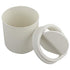 Tiny Trash Can with Swing Lid, Plastic Desktop Mini Waste Can, White...