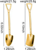 Golden Shovel Spoons for Desserts Coffee Tea Shovel Spoon Set Grapefruit Spoons Set of 2 Flat Watertermelon Ice Cream Spoons Gifts for Ice Cream L...