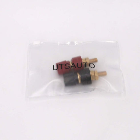 UTSAUTO Battery Terminal 5/16” M8 8mm Stud Remote Battery Binding Post Power Junction Post Connector Terminal Kit 2Pcs (Red & Black)...