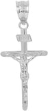 Religious Jewelry by FDJ .925 Sterling Silver 1.18" INRI Crucifix Cross Pendant...