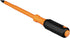 Klein Tools 6866INS Insulated Screwdriver, 1000V 5/16-Inch Cabinet Tip, Screwdriver with 6-Inch Shank, Tip-Ident, Cushion-Grip Handle...