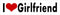 WitnyStore 8" Long I Love My Girlfriend Black Letters and Red Heart On White Background Relationship Status Girl Friend Vinyl Décor Sticker Bumper...