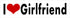 WitnyStore 8" Long I Love My Girlfriend Black Letters and Red Heart On White Background Relationship Status Girl Friend Vinyl Décor Sticker Bumper...