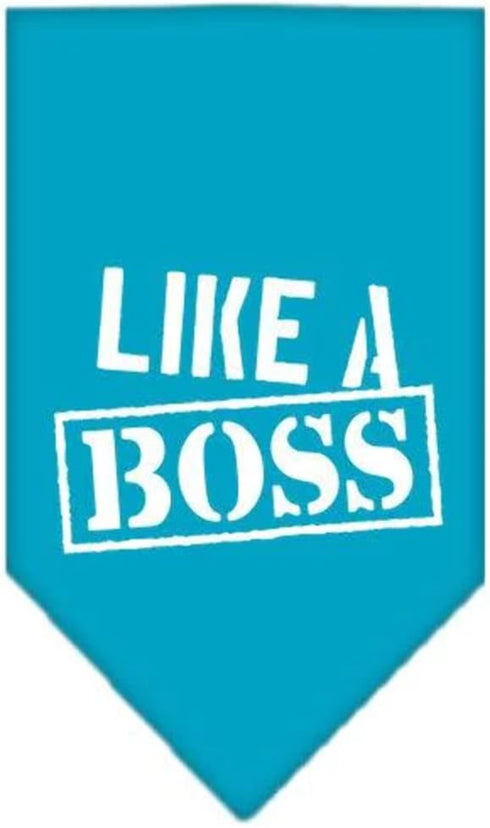 Mirage Pet Products Like a Boss Screen Print Bandana for Pets, Large, Navy Blue...