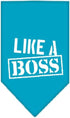 Mirage Pet Products Like a Boss Screen Print Bandana for Pets, Large, Navy Blue...