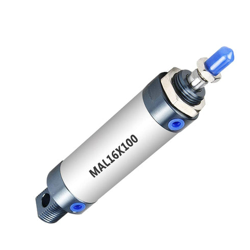 Beduan MAL 16 x 100 Pneumatic Mini Air Cylinder Screwed Piston Rod Dual Action 16mm Bore 100mm(1Pcs)...