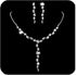 Unicra Silver Bride Necklace Earrings Set Rhinestone Bridal Wedding Jewelry Sets Prom Costume Jewelry Set Party Choker Necklace for Women and Brid...