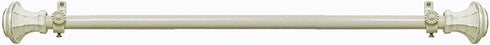 Decorative Window Curtain Rods with Finials, 28 to 48 Inches, 0.75 Diameter - Buono II, Carson Series - Lightweight & Easy to Install, Adjusts Tel...