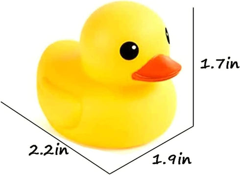 Bath Duck Toys 12 PCS Yellow Rubber Ducks Squeak & Float Ducky Baby Shower Pool Toy for Toddlers Kids Boys Girls...