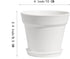 Small Plant Pots Plastic Planters with Tray and Drainage Holes for Indoor Outdoor Plants Succulent and Flowers Modern Home Decoration Gift Idea 9 ...