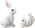Miniature Bunny Rabbit Resin Figurine Easter Mini Bunny Ornament Cute Miniature Bunny Statue Tiny Animal Cake Topper Fairy Garden Supplies...
