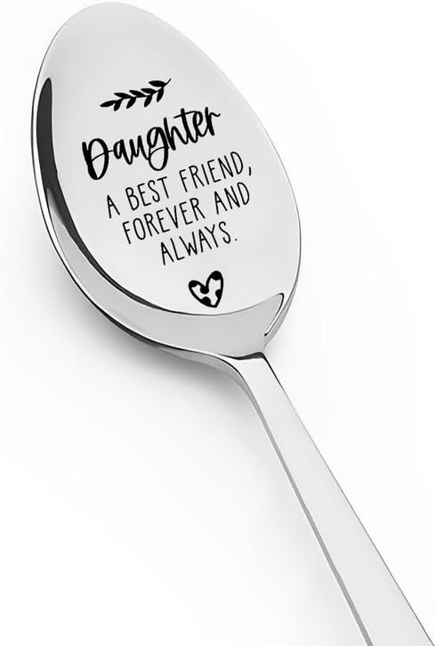 Spoon Gifts for Daughter Birthday Christmas Gifts from Mom And Dad Daughter In Law Stepdaughter Wedding Graduation Gifts for Bonus Daughter Coffee...
