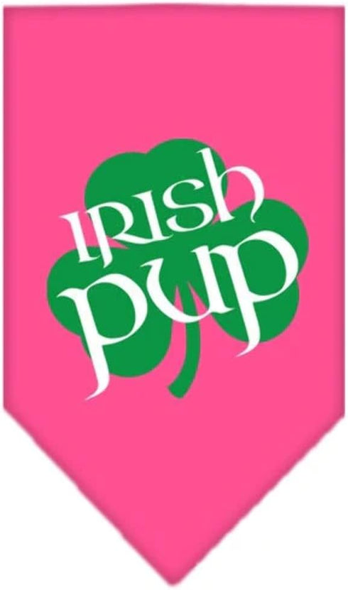 Pet and Dog Bandana Screen Printed, Irish Pup Black Large...