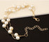 Gold Layered Pearl Necklaces for Women Faux Pearls Necklace Bracelet Earring Set for Women Girls Multi Layered Pearl Choker Necklaces...