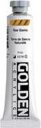 Heavy Body Acrylics by GOLDEN, Raw Sienna, 2 fl. oz. Tube, Professional Acrylic Paint, Semi-Opaque...