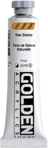 Heavy Body Acrylics by GOLDEN, Raw Sienna, 2 fl. oz. Tube, Professional Acrylic Paint, Semi-Opaque...