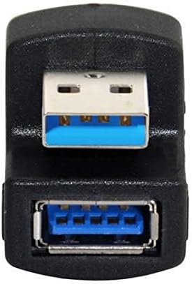 cablecc 1 Set Up & Down Angled USB 3.0 Adapter A Male to Female Extension 180 Degree 5Gbps...