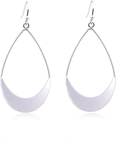 Lightweight Dangle Earrings Simple Earrings Silver Teardrop Earrings for Women...