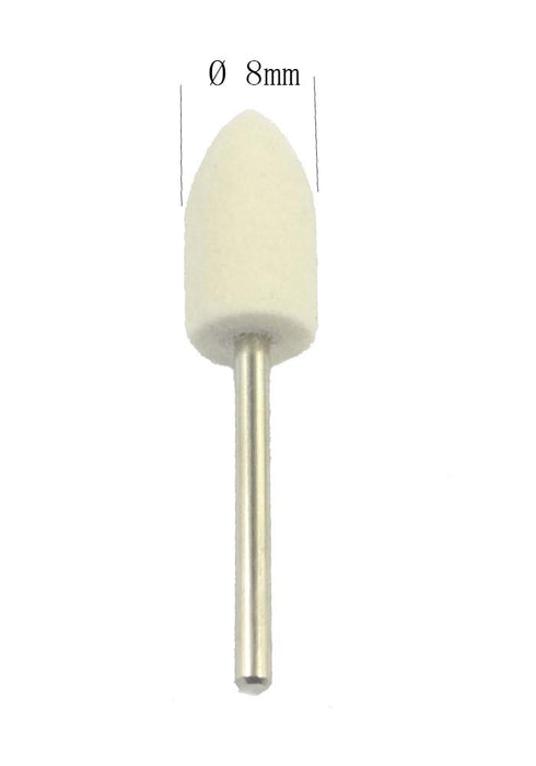Luo ke 8mm Diameter Bullet shape Polishing Buffing Wheels Wool Felt Mounted Mandrel Grinding Bits Grinder Head Rotary Tool Accessories Drill Tools...