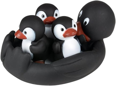 8" Floating Bath Toy Mama with Three (3) Babies for Toddlers for Bath Time (Penguin)...